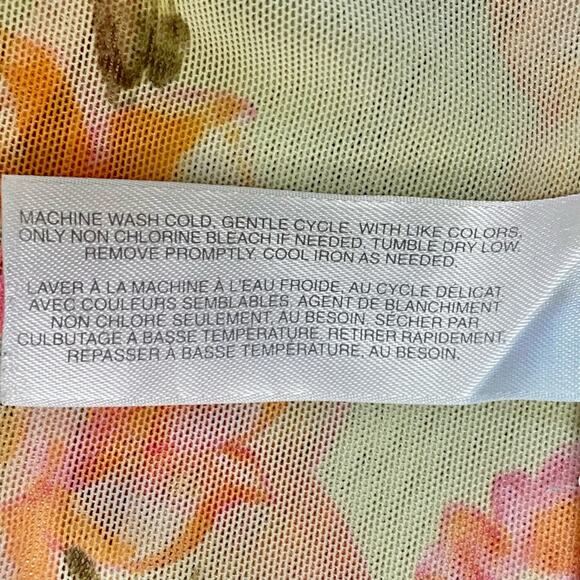 Vintage Slip Nightgown Pink Green - Picture 4 of 4